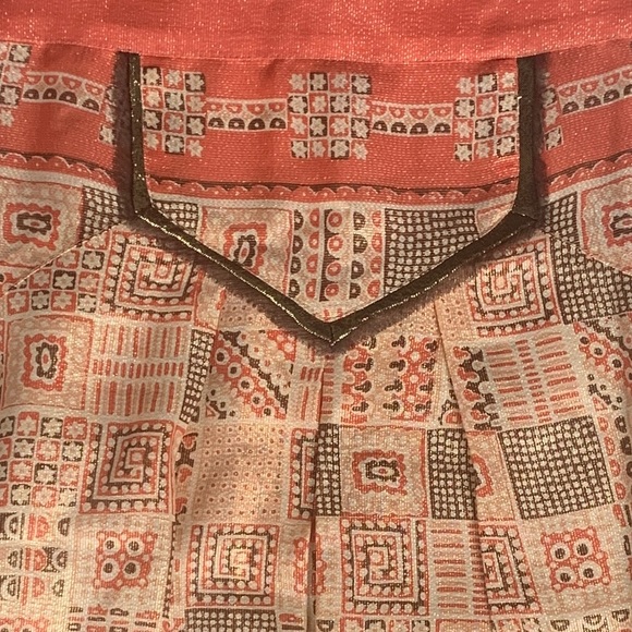 Anna Sui Orange and Gold Skirt - Picture 2 of 2